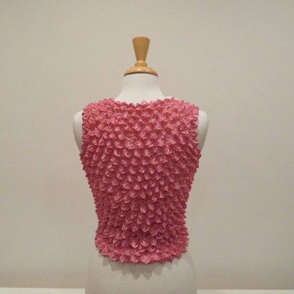 Women F.C One Size Fits Most Bubble Crinkle Popcorn Sleeveless Stretchy Tank Top - Picture 3 of 5